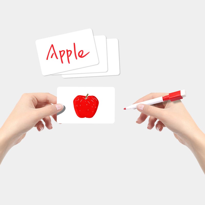 Vantasii 200 PCs Blank White Kraft Paper Round Corner Flash Word Message Gift Index Card (3.5â€ X 2.1â€) - Image 2